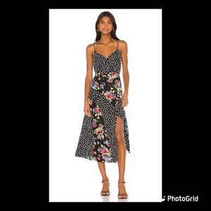 🌺HP🌺. LIKELY Saige Flower- Polka Dot Midi Dress sz 2